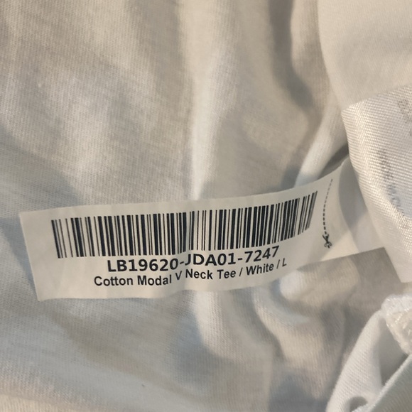 Quince White Cotton Modal V Neck Tee Size Large - Picture 5 of 7